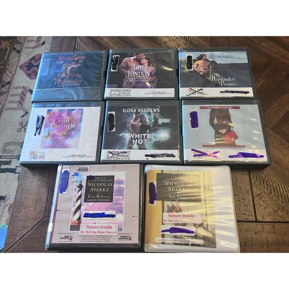 Romance Audiobook Lot HIGHLANDER SERIES Danielle Steel JODI PICOULT Sparks - Picture 1 of 7
